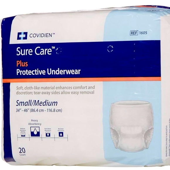 Covidien Sure Care Plus Protective Underware Small/Medium - Picture 1 of 1